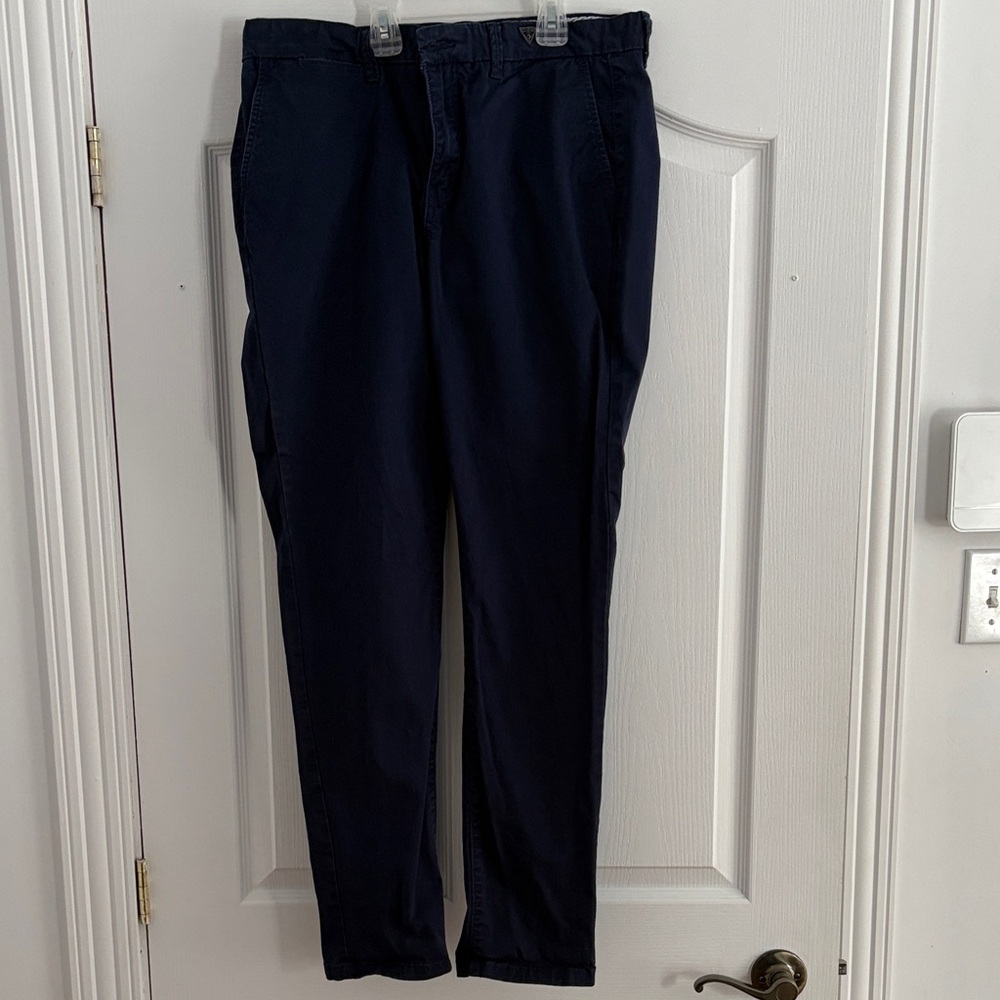 Guess Men's Navy Chinos